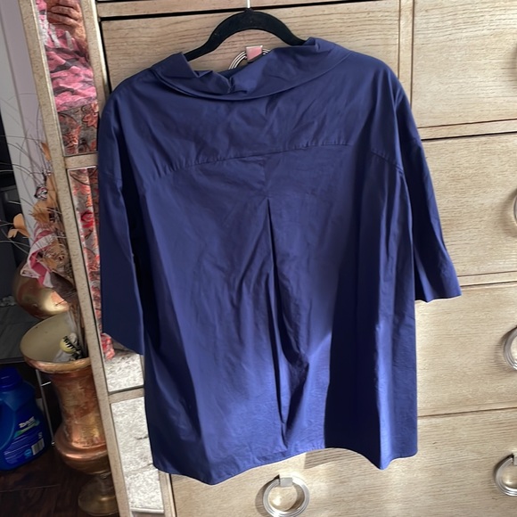 Cos navy roll neck tunic top, size 4 - Picture 4 of 7